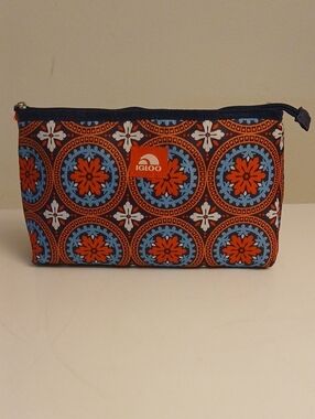 Igloo Orange & Blue Medallion Zip Pouch